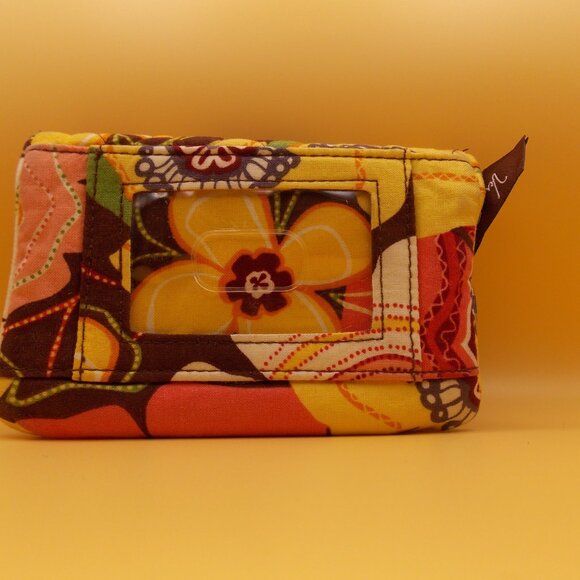 Vera Bradley "Buttercup" Small Folding Colorful Quilted Mini Wallet - Picture 10 of 12